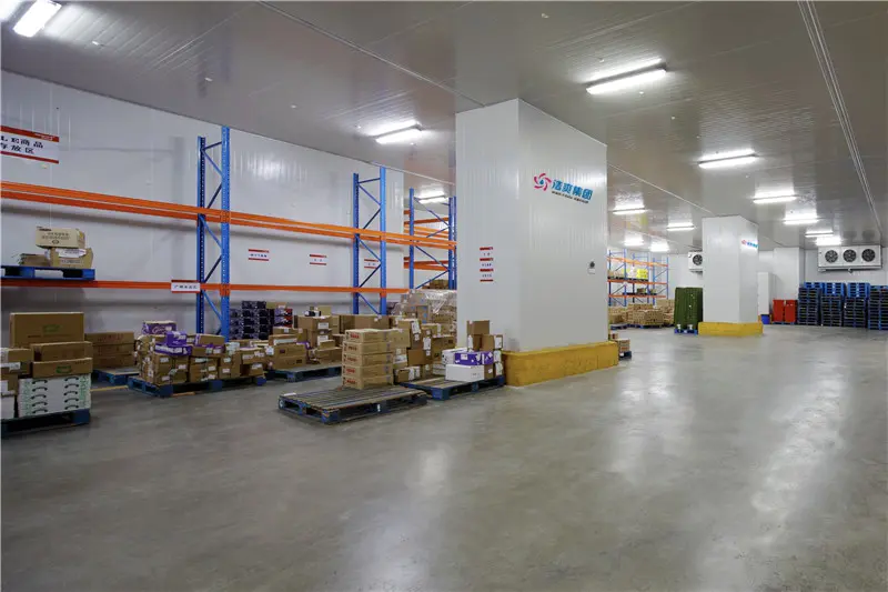 Live scene of a 400-square-meter cold storage in use