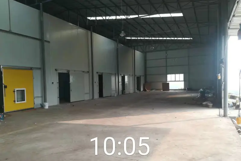 Actual scene of controlled atmosphere storage compartments