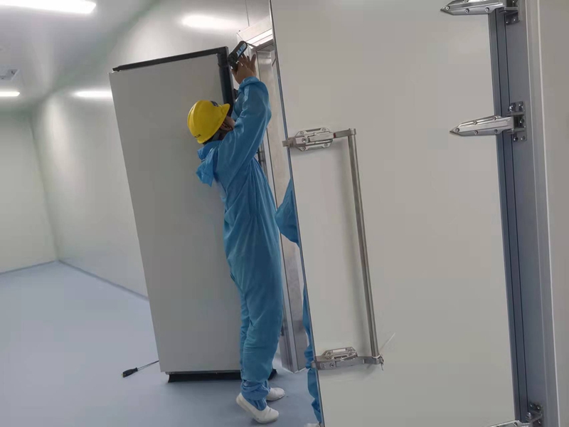 Apply sealant to cold storage doors