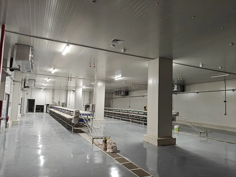View of the completed cold storage facility at the Kilwa Masoko fishing port in Tanzania